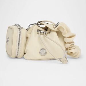 Moncler Double Pouch Top Handle Bag White